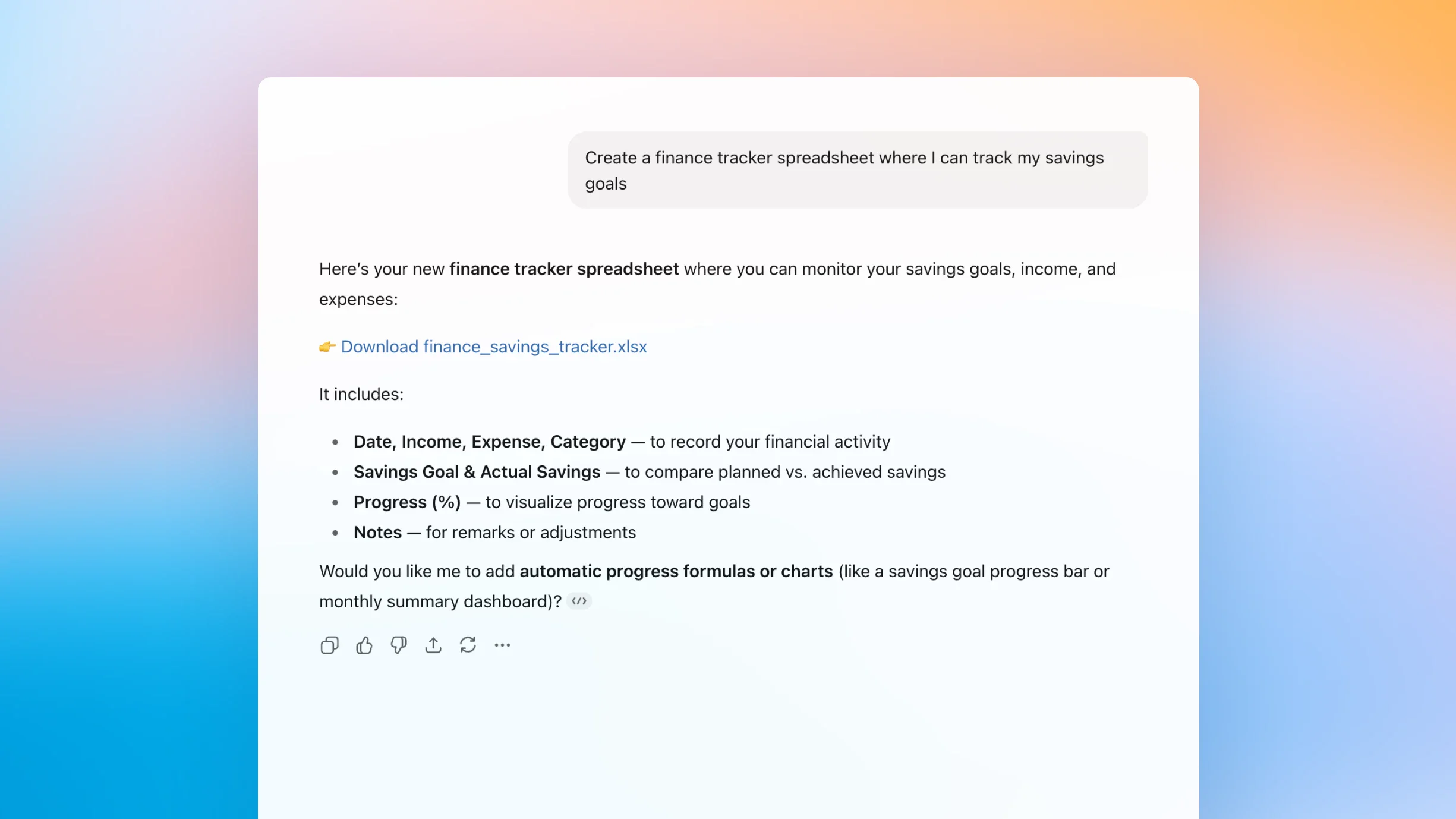 ZeroTwo AI | AI agent platform | A Notion page summarizing what's driving the best ROI in a spreadsheet called marketing_performance.xlsx. The user asks for help identifying what's behind top ROI. The response includes a "Channel Performance Overview" section, explaining that channels are ranked by average ROI, showing efficiency and conversion value. It highlights that top performers generate high revenue per dollar spent, CPA and CPC reveal cost efficiency, and underperformers have low or negative ROI due to poor returns or high spend. A follow-up prompt asks if month-over-month trends or campaign-level breakdowns should be included next.