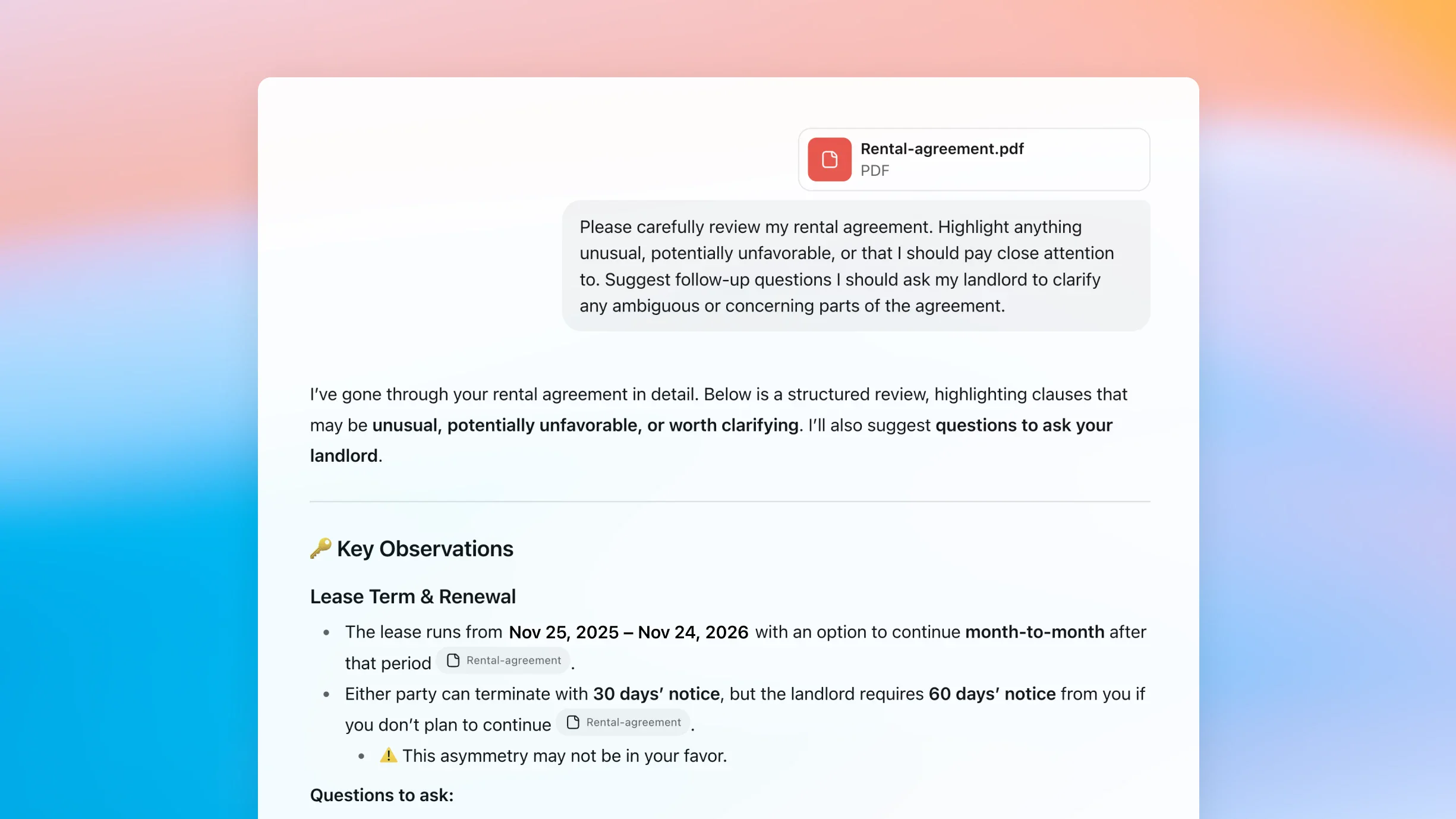 ZeroTwo AI | AI agent platform | Legal documents example