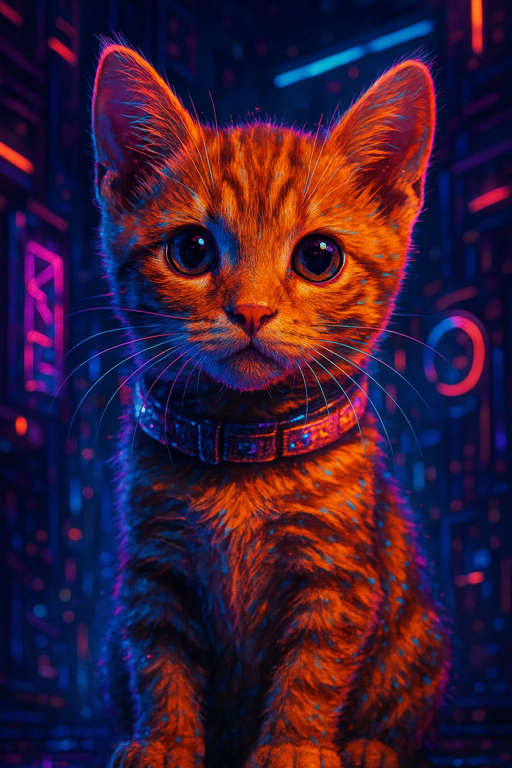 Cyberpunk rainy neon urban scene generated by Gemini
