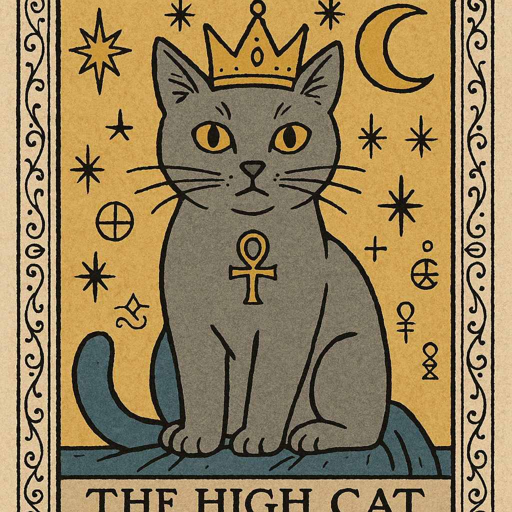 Ornate tarot card illustration generated by Gemini